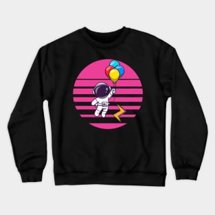 retro sun astronaut Crewneck Sweatshirt